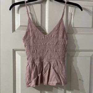 Women's Pink Smocked Top